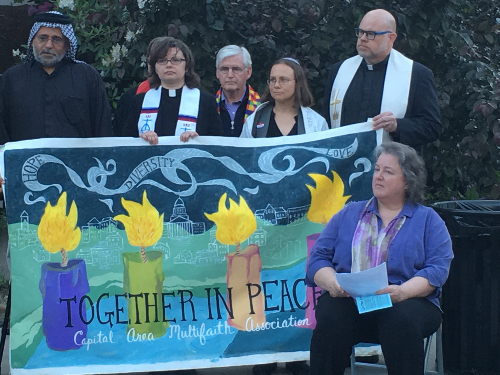 Local religious leaders gathered Tuesday in Market Square Park in Augusta to pay tribute to the 49 people who were killed early Sunday morning at a gay nightclub in Orlando.