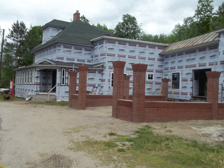 Construction on the Wilton Play Museum continues with work on the exterior, including a brick courtyard, siding and windows.