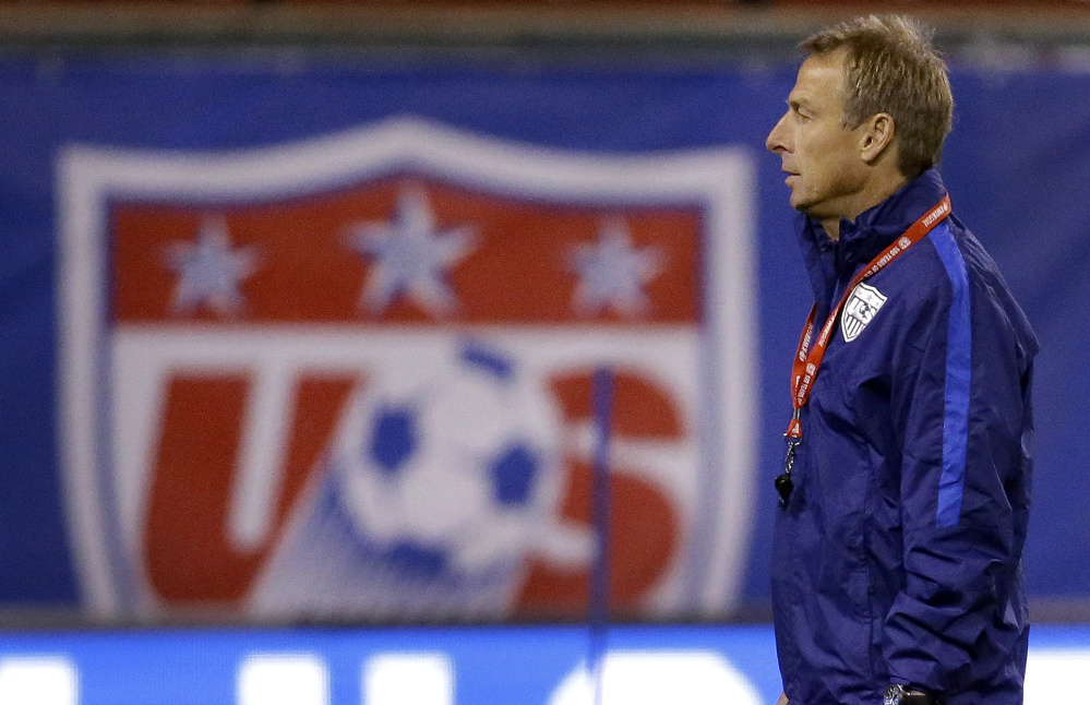 Jurgen Klinsmann, the U.S. men's soccer coach, says his team's goal in the Copa America isn't simply to get out of a tough four-team group with Colombia, Paraguay and Costa Rica, but to then win a quarterfinal match.