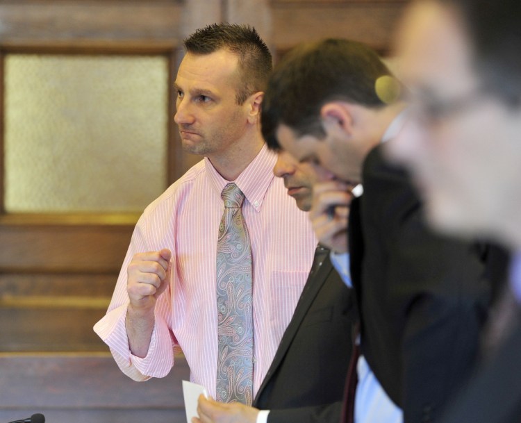 Joshua Nisbet, shown defending himself in court in 2014, was convicted in the robbery case and sentenced to seven years in prison.