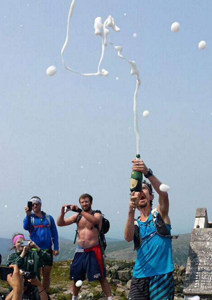 Baxter State Park officials used marathoner Scott Jurek's celebration atop Mount Katahdin last July to highlight concerns about the behavior of some Appalachian Trail thru-hikers.