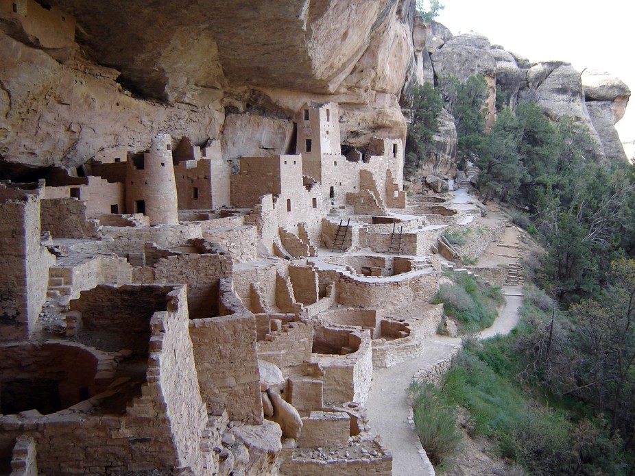Cliff Palace at Mesa Verde National Park, Colorado, built by Anasazi c. 1200. The Antiquities Act was passed to protect such sites from looters. Photo courtesy of National Park Service