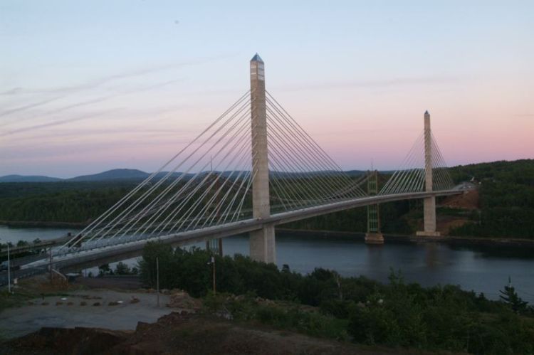 (FILE) The Penobscot Narrows Bridge and Observatory. 