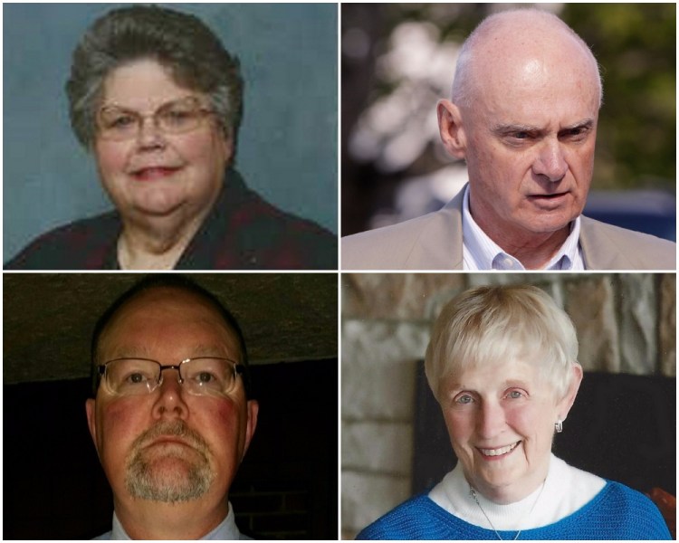 From top left, Ruth Cushman, 66, Irving Faunce, 70, David Leavitt, 57, and Betty Shibles, 78