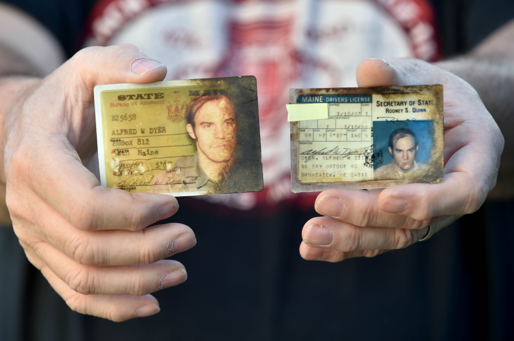Al Dyer's driver's license and Bath Iron Works identification card were in the wallet he lost 32 years ago while canoeing on the Saco River. Another Bath Iron Works employee found the wallet earlier this month and returned the contents to the Fairfield man.
