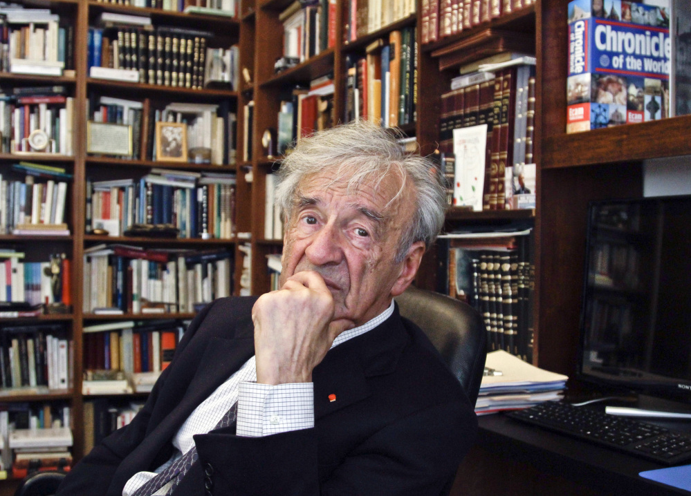 Elie Wiesel was being remembered at private service on Sunday in New York. He died Saturday at age 87.
