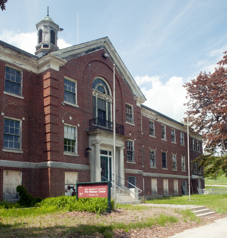 The former pre-release center in the Stevens School complex in Hallowell, where a developer wants to bring life back to the largely vacant property.