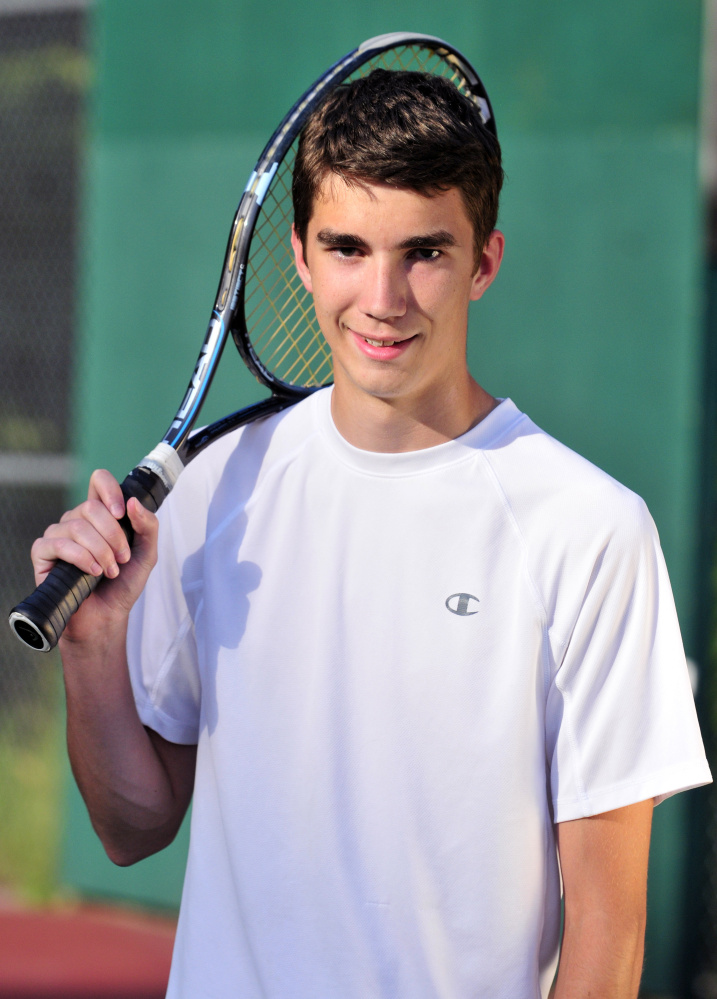 Hall-Dale's Andy Peterson is the Kennebec Journal Boys Tennis Player of the Year.