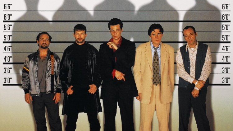 "The Usual Suspects," starring Gabriel Byrne, second from right, the Maine International Film Festival Mid-Life Achievement Award winner, will be shown at 6:30 p.m. Friday at the Waterville Opera House.