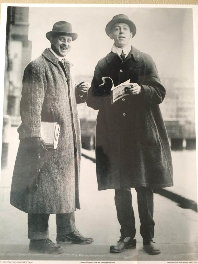 Arthur G. Lockwood, left, stands with Francis Ouimet. Research by Augusta Country Club members revealed that Lockwood may have helped design the course.