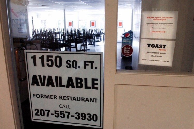 The Toast Express restaurant at Railroad Square in Waterville, which opened 10 months ago, has closed for business.