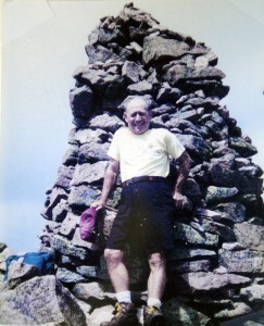 This contributed 1991 photo shows Alfred Jacobs, then 71 years old, on top of Mt. Katahdin.