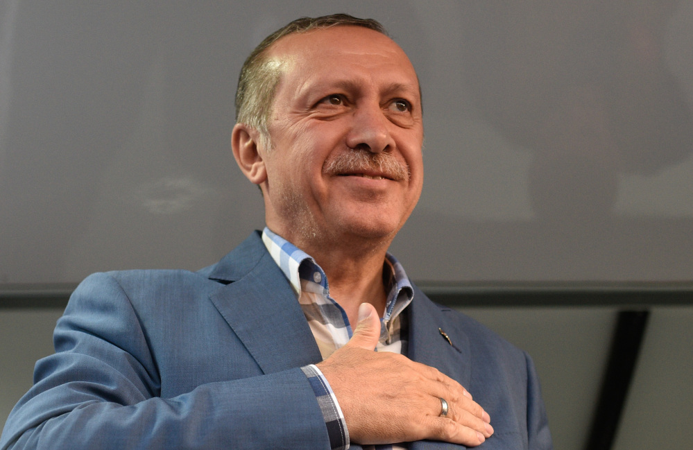 Turkish President Recep Tayyip Erdogan delivers a speech in Istanbul on Saturday.