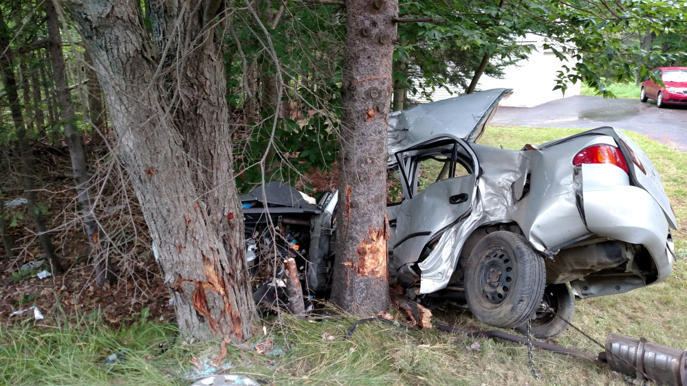 Two teenagers were killed in a single car crash on Route 15 in Glenburn Sunday morning.