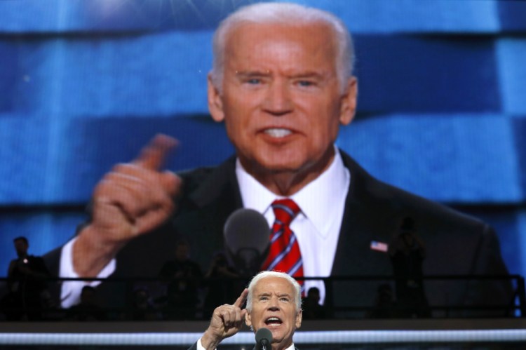 Vice President Joe Biden speaks at the Democratic National Convention in Philadelphia in July. 