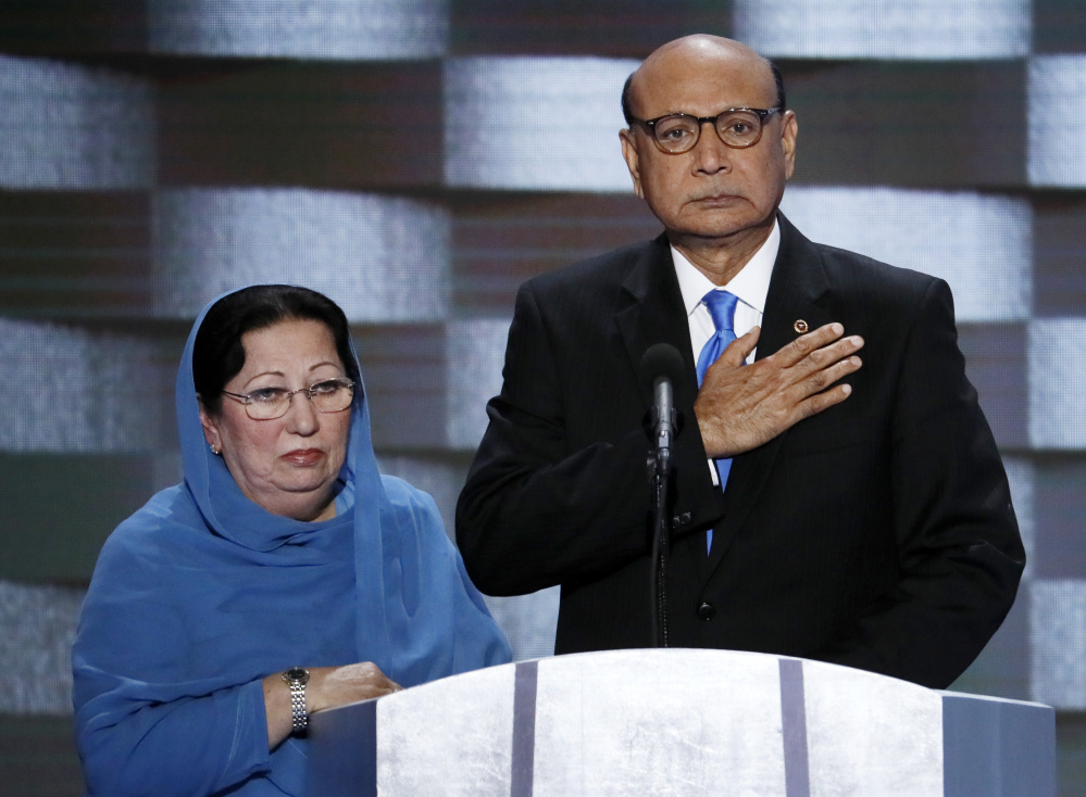 The Muslim parents of a soldier who was killed in Iraq in 2004, Ghazala and Khizr Khan, are targets of Donald Trump, since their appearance at the Democratic National Convention last week.