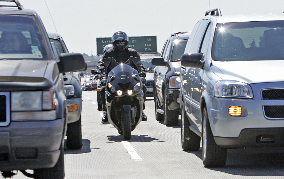 Lane splitting, in which motorcyclists travel along the lane line between vehicles, has become legal in California. The law when proposed was said to provide several positives including reducing traffic congestion and promoting safety.