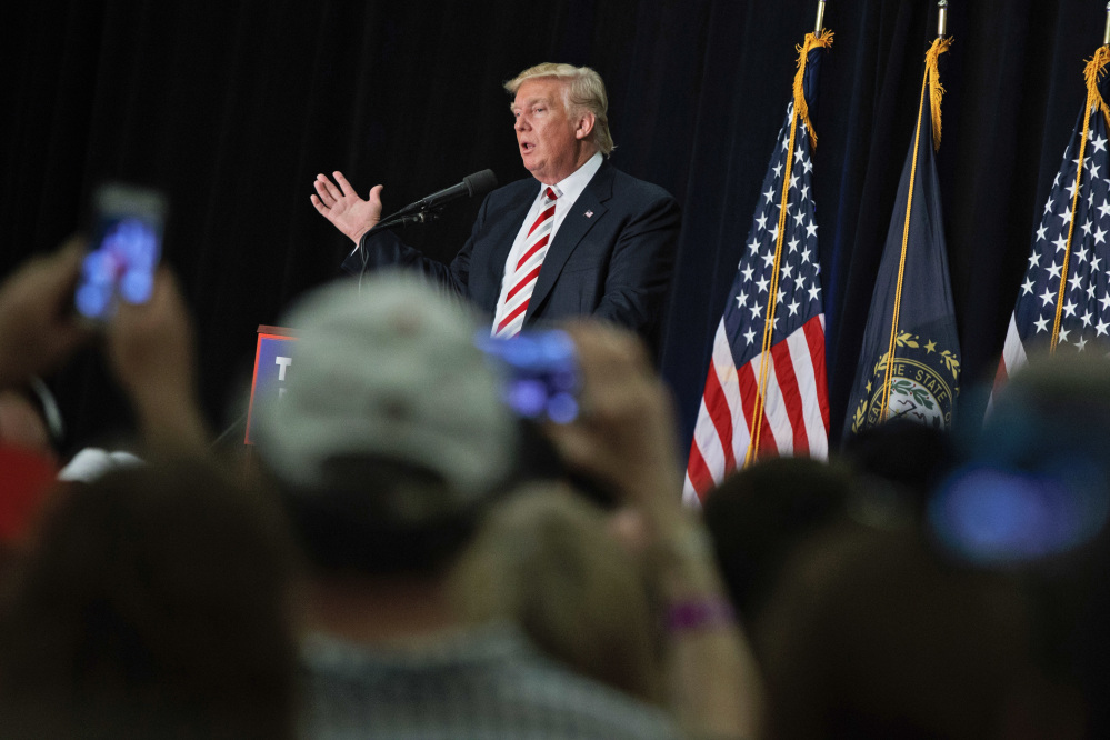 Republican Donald Trump focused personal attacks against Democratic rival Hillary Clinton in Windham, N.H. Saturday, including questioning her mental health. "She's a totally unhinged person. She's unbalanced," he said.