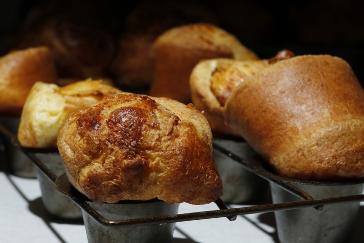 Popovers cool on a counter at the Common Good Soup Kitchen.    Gregory Rec/Staff Photographer