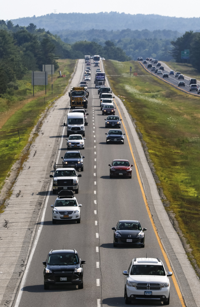 Besides record traffic on the Maine Turnpike, the interstates have been busy, including Interstate 295 in Freeport.