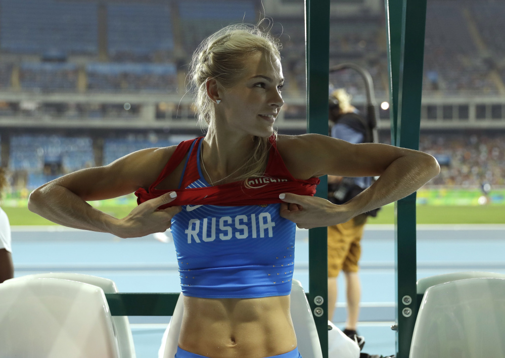 Darya Klishina leaves the long jump finals at Olympic stadium in Rio de Janeiro Wednesday. She placed ninth, saying her legal case affected her effort, but she vowed to train for 2020.