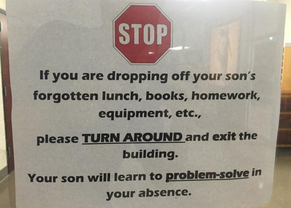 No need to read between the lines on the sign at the Catholic School for Boys in Little Rock, Ark., which has been shared on Facebook more than 120,000 times.