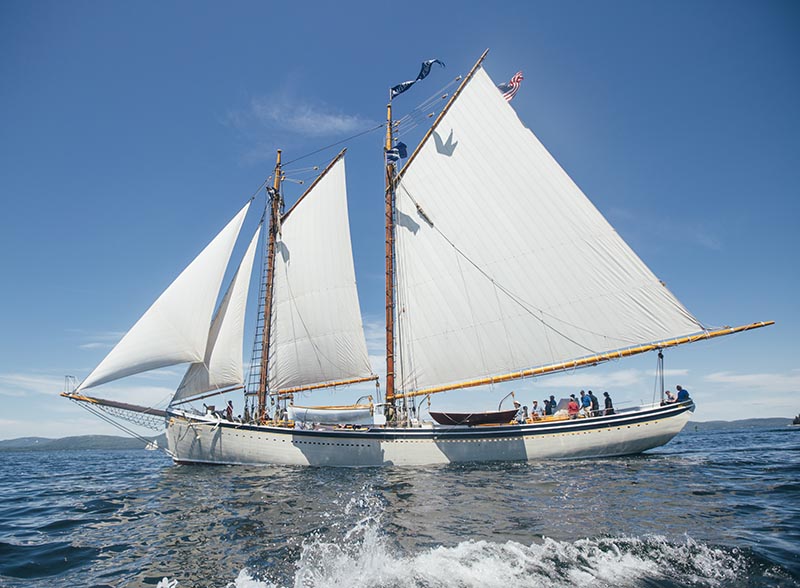 The American Eagle  races during the 2015 Great Schooner Race in Rockland on July 3, 2015. Press Herald file photo