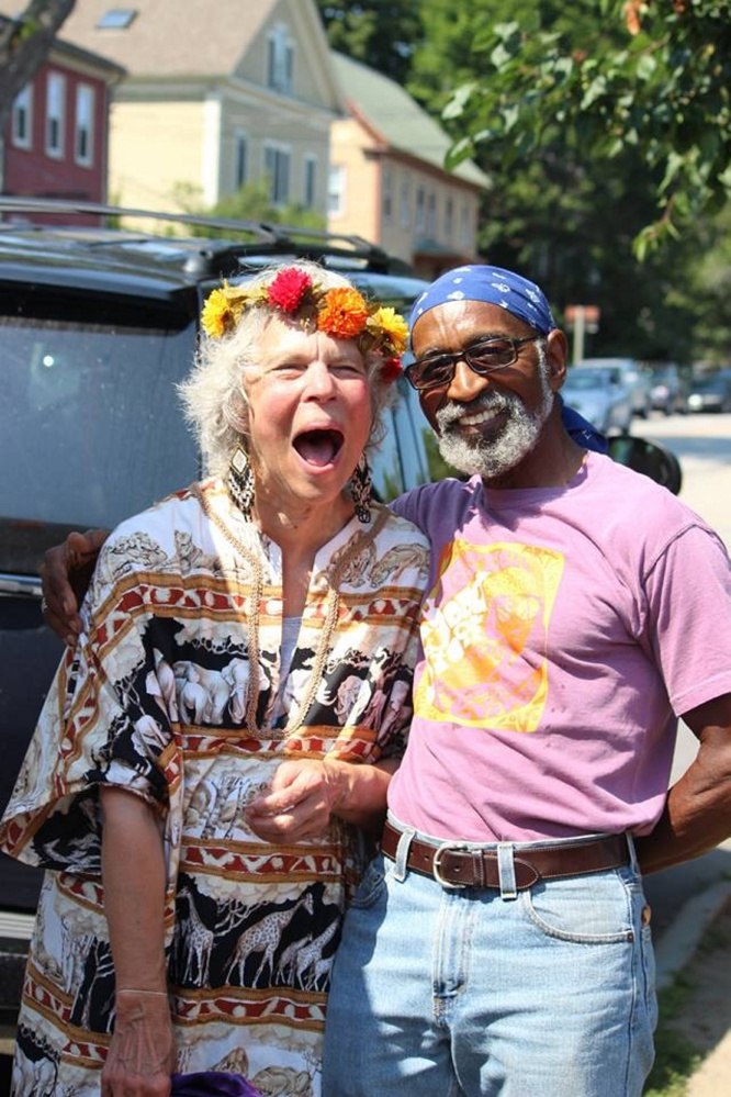 Maggie Warren and Mike Fitz attend last year's Woodstock Revival and Art Walk in Hallowell.