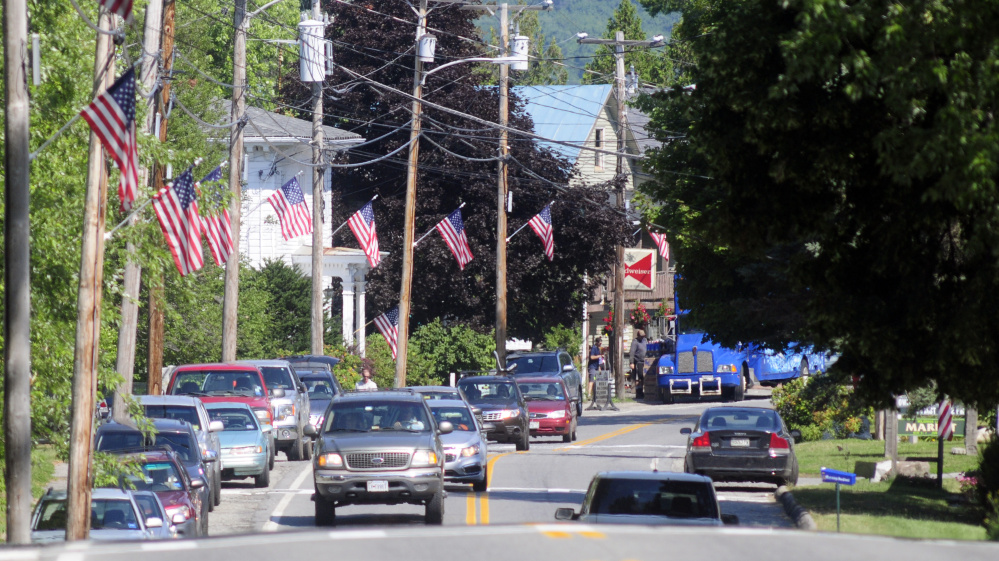 The state is planning a major reconstruction of Route 27 in Belgrade Lakes village, shown Wednesday, and the public is invited to learn more about it at a Tuesday meeting.