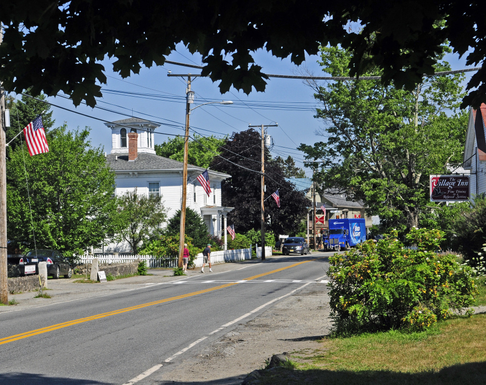 Route 27 in Belgrade Lakes village, shown Wednesday, is the site of a major Maine Department of Transportation road reconstruction project planned for 2018.