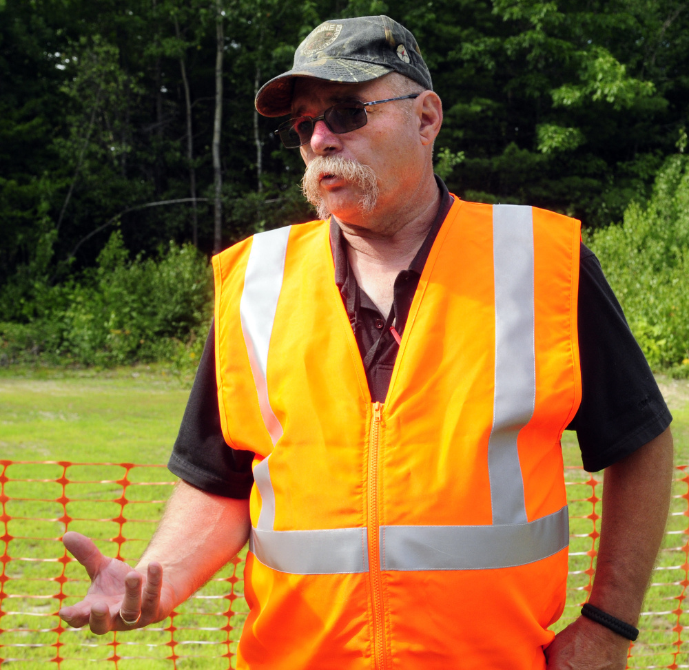 Craig Gerry, range grant coordinator, talks about improvements Tuesday at the Summerhaven gun range in Augusta.