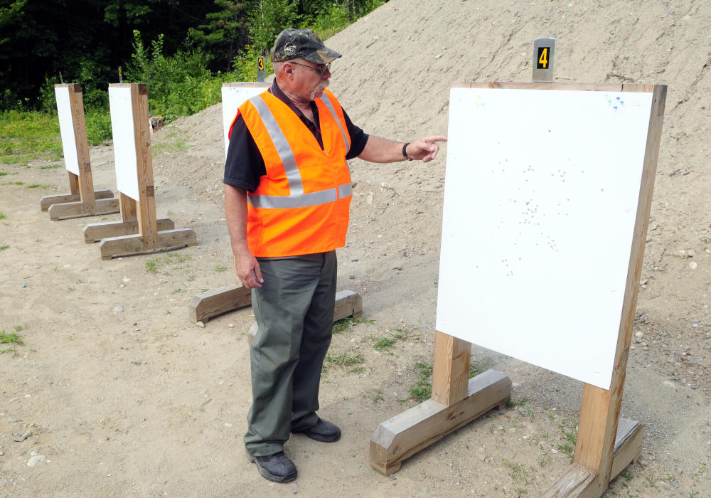 Craig Gerry, range grant coordinator, talks about improvements Tuesday at the Summerhaven gun range in Augusta.