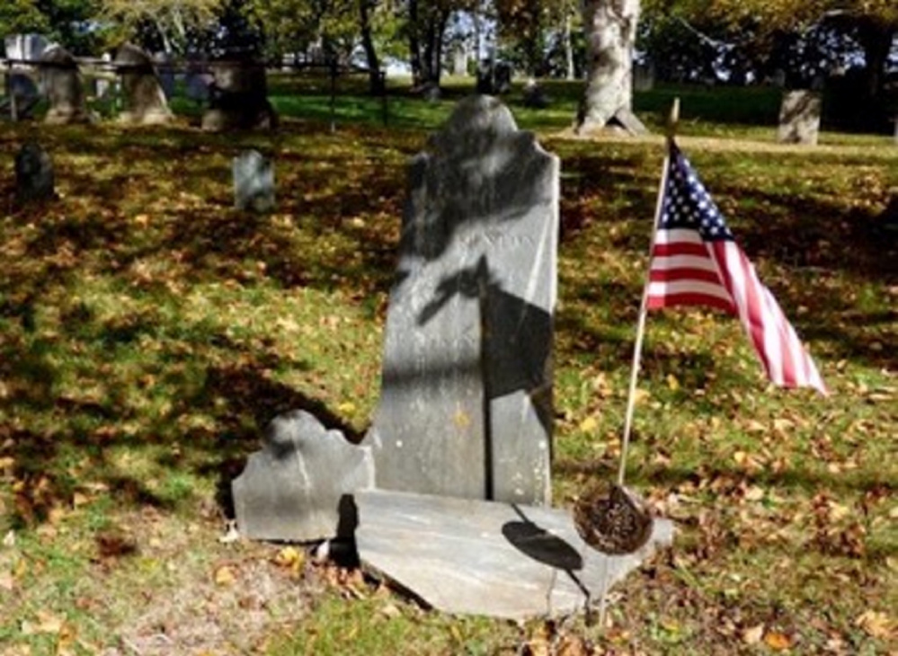 The Lady Knox Chapter National Society Daughters of the American Revolution received a $2,000 grant from the Elsie and William Viles Foundation for work to be done at Tolman Cemetery on Lake Avenue in Rockland. The headstone of Benjamin Blackington, Revolutionary War veteran, awaits restoration. Many other grave stones of early American Patriots are also in need of repair at the oldest cemetery in Rockland.