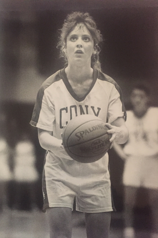 Cony High's Meaghan Lane will join her sister Marcie in the Maine Basketball Hall of Fame on Sunday.