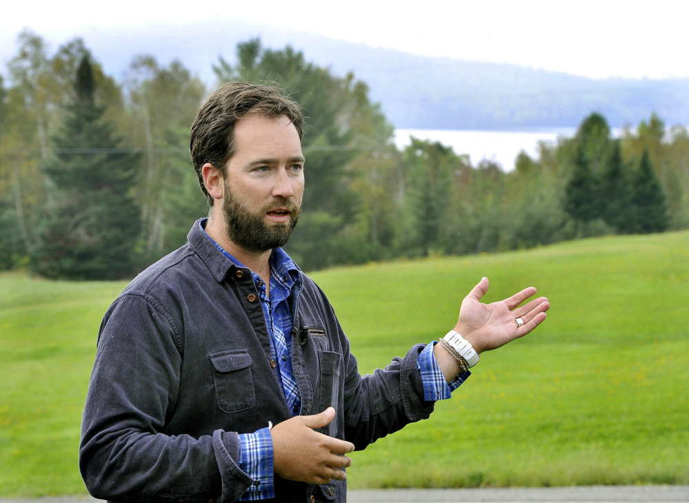 Lucas St. Clair, seen in 2013 at Shin Pond village, has been the public face of the recent effort to establish the Katahdin Woods and Waters National Monument. He is scheduled to speak about the national monument effort Sept. 16 at the Unity College Center for the Performing Arts.