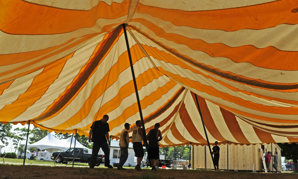 Gallery Setting up for Windsor Fair Kennebec Journal and Morning Sentinel