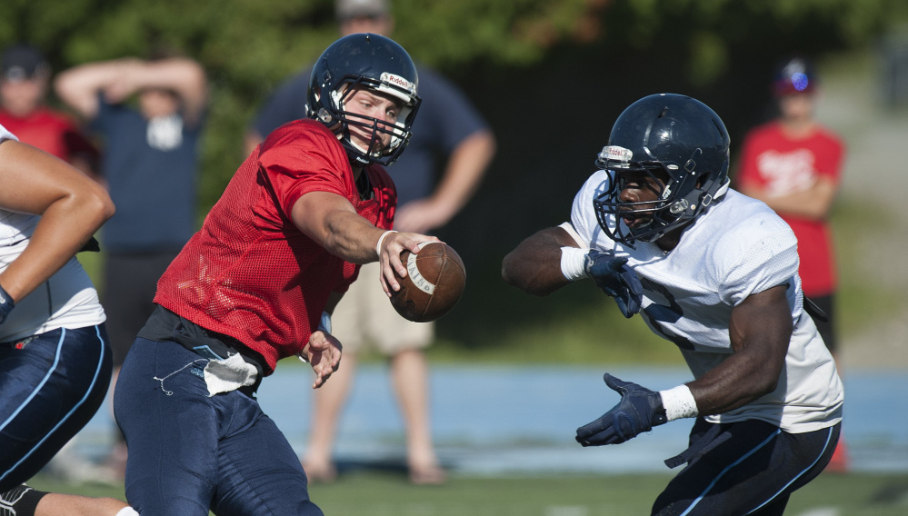 Dan Collins, who won a quarterback duel in preseason, and running back Nigel Beckford will be vital for UMaine.