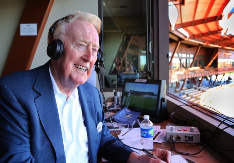 Think of it. Vin Scully was on the air describing the exploits of Jackie Robinson, Duke Snider, Gil Hodges and the other Brooklyn Dodgers. He was in the majors before Willie Mays. Now, at age 88, Scully will call it a career.