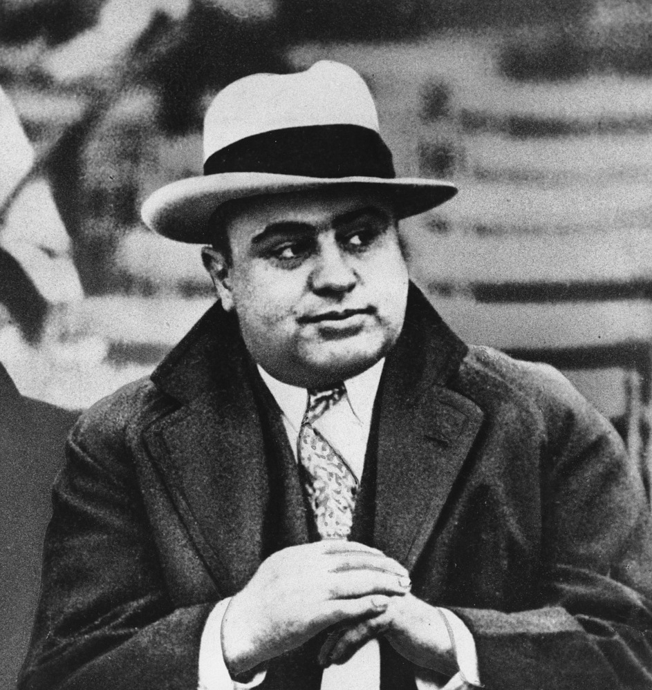 Chicago mobster Al Capone attends a football game in 1931. An intimate three-page letter to his son penned from prison suggests the racketeer had a soft side.