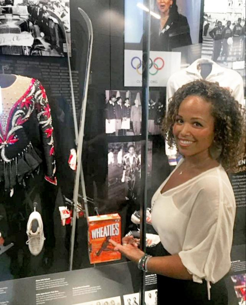 Seba Johnson, who lived in Kittery as a young girl, has a special connection to the Smithsonian's new National Museum of African-American History and Culture: the skis she used in the 1988 Winter Olympics in Calgary, where she was the youngest skier and the first black female Alpine skier to compete in the Games.