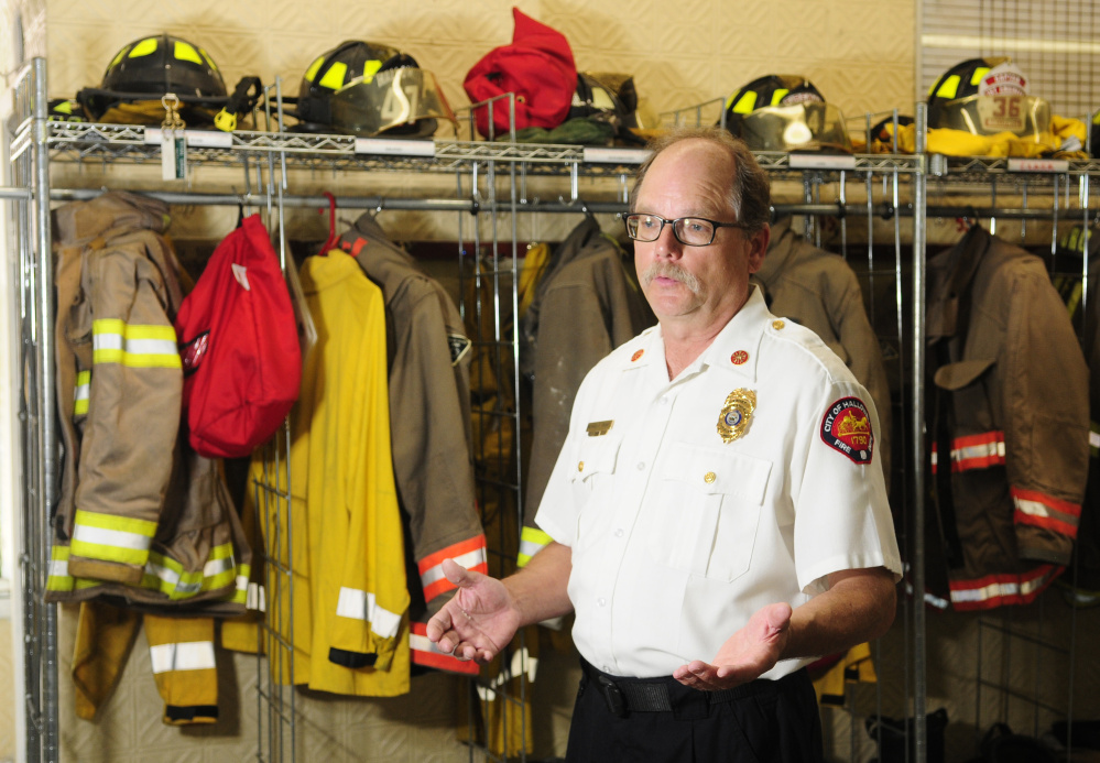 Hallowell Fire Chief Mike Grant, shown at the fire station in this July file photo, said last week that while the city's decision on the future of the fire station may hinge on money, his firefighters are committed to providing a quality service to residents.