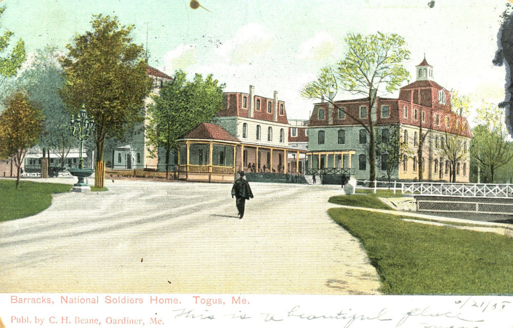 The barracks at the National Soldiers Home at Togus is shown in this postcard that dates to the early 1900s.