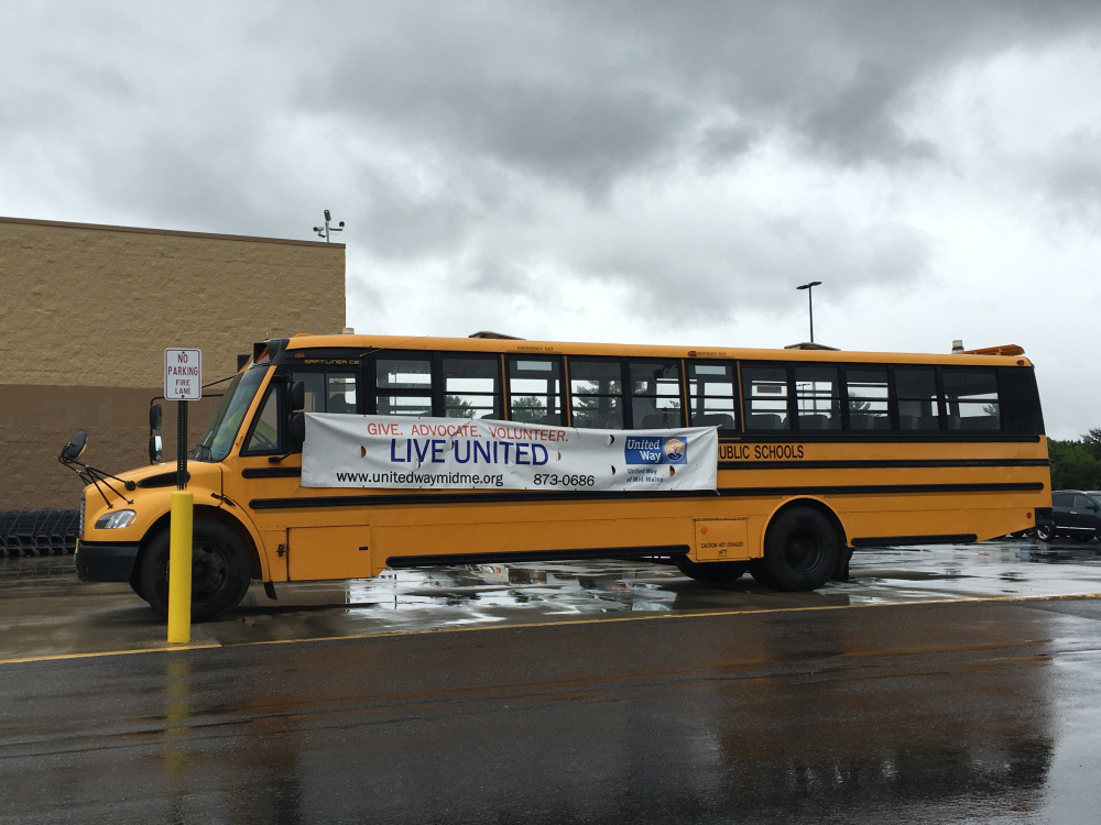 One of the United Way of Mid-Maine's 2016 Summer of Caring "Stuff the Bus" Day of Caring events was held Aug. 17 at the Waterville Walmart. Events also took place the same day at Walmarts in Skowhegan and Palmyra.