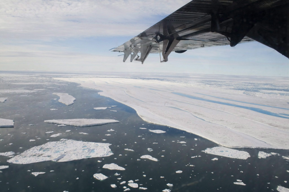 A chunk of ice drifts near the Ward Hunt Ice Shelf off Ellesmere Island in Canada. As global attention turns to the Arctic, Maine would do well to foster trading networks throughout the north.