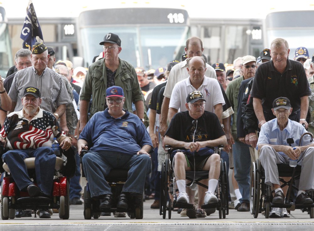 Though slowed by age and wounds, veterans such as these former Vietnam-era troops being honored at Fort Campbell, Ky., in 2009 remain a powerful voting constituency.