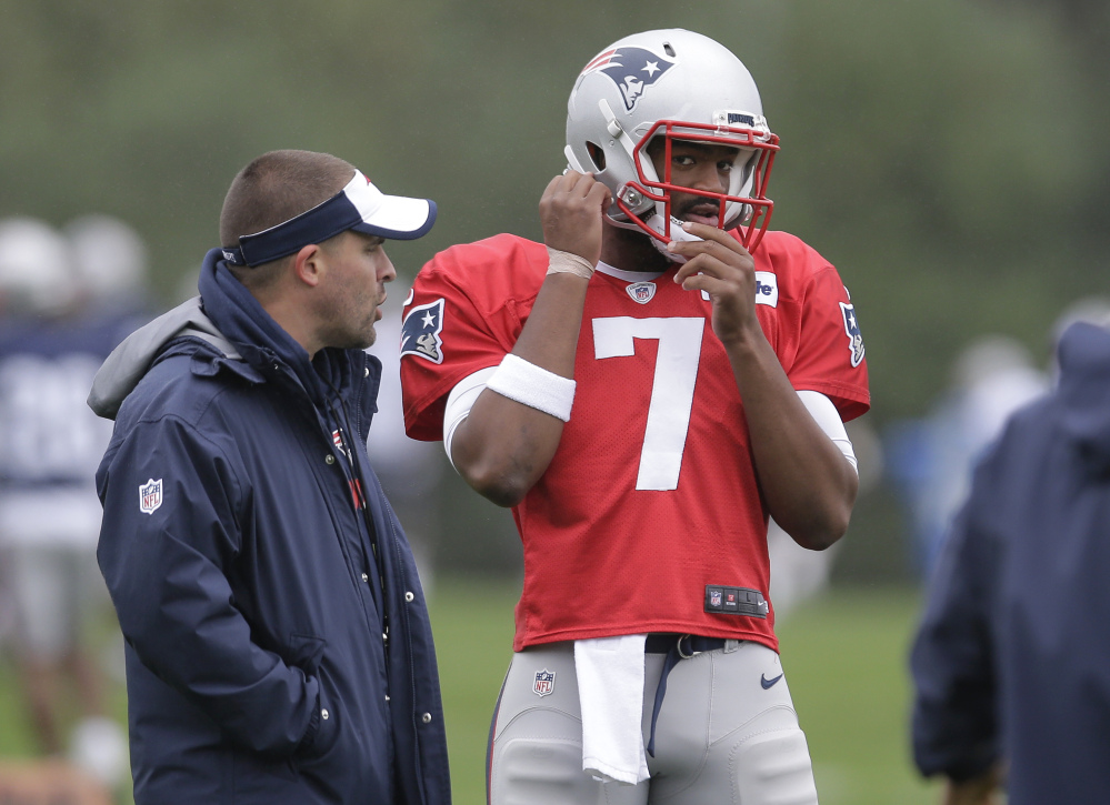 Jacoby Brissett started at quarterback for the Patriots on Sunday against the Buffalo Bills.