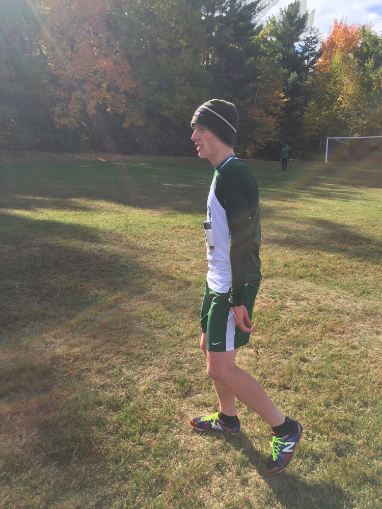 Winthrop's Jacob Hickey won the Mountain Valey Conference cross country championship Saturday in Augusta.