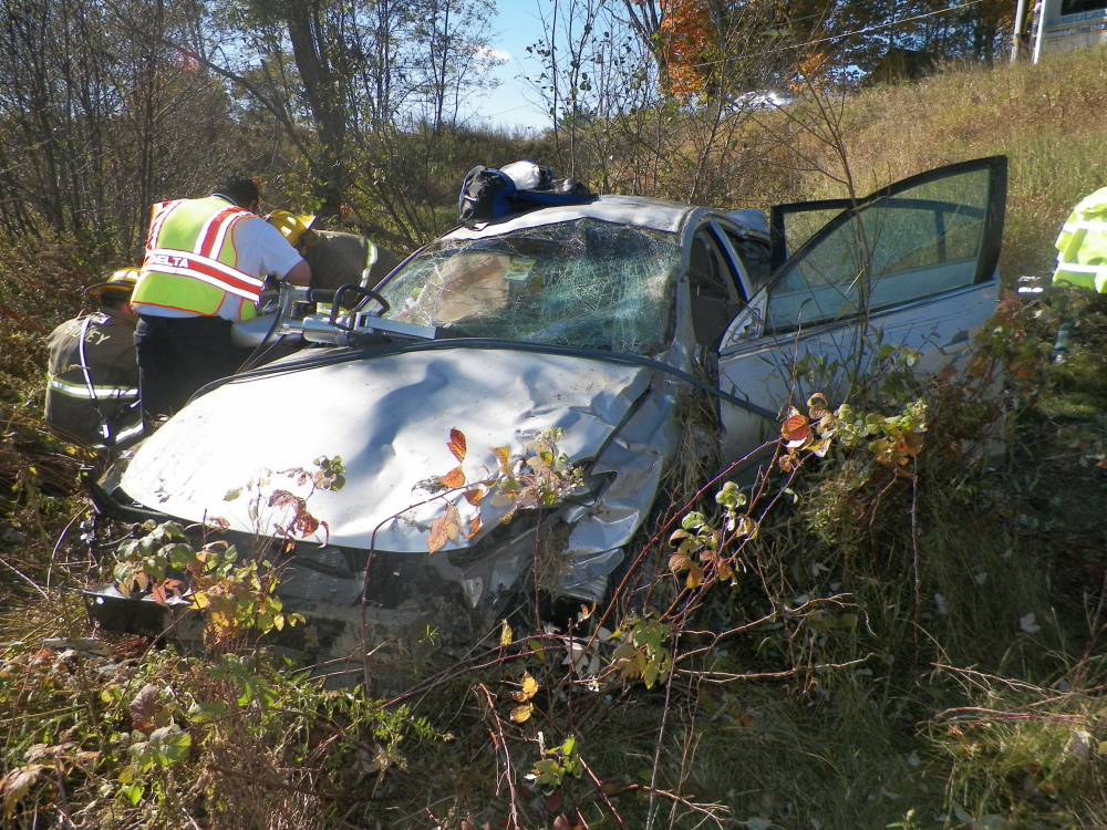 A car driven by Jordan Agger, 20, of Sidney, crashed on West River Road in Sidney on Monday, police said.