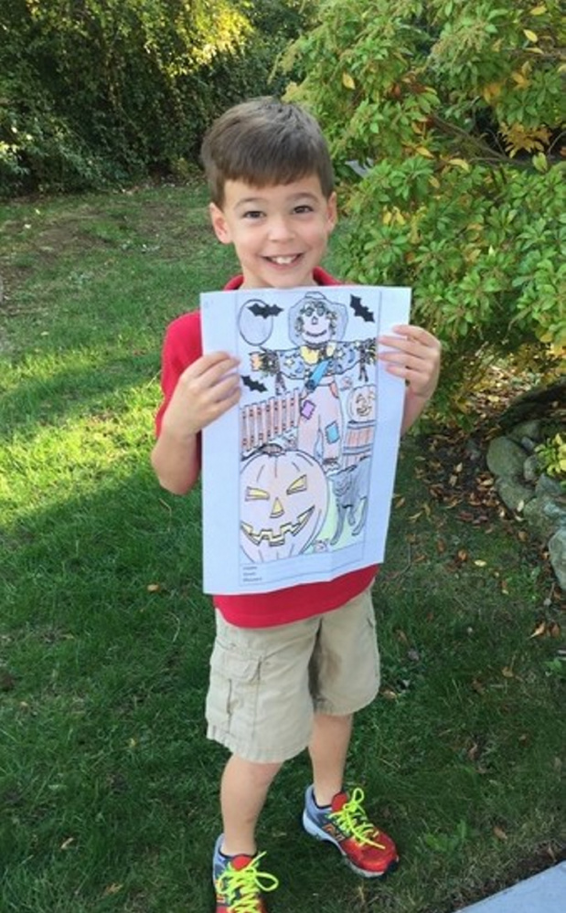 Nathan Loeckler is the winner for the children 7 and younger of the Friends of the Belgrade Public Library Coloring Contest, he received $5.