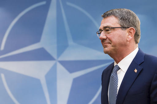 U.S. Secretary of Defense Ash Carter arrives for a meeting of the North Atlantic Council Defense Ministers session at NATO headquarters in Brussels, Wednesday, <em>Associated Press/Geert Vanden Wijngaert</em>